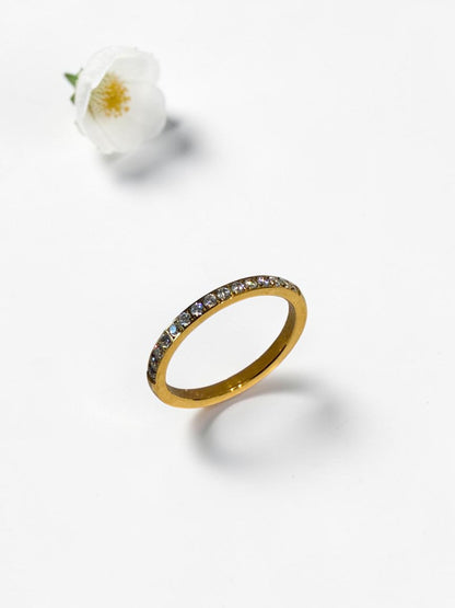 GOLDEN DIAMOND LINE CAVAN RING
