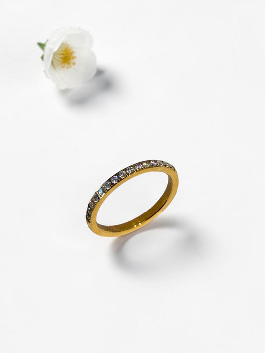 GOLDEN DIAMOND LINE CAVAN RING