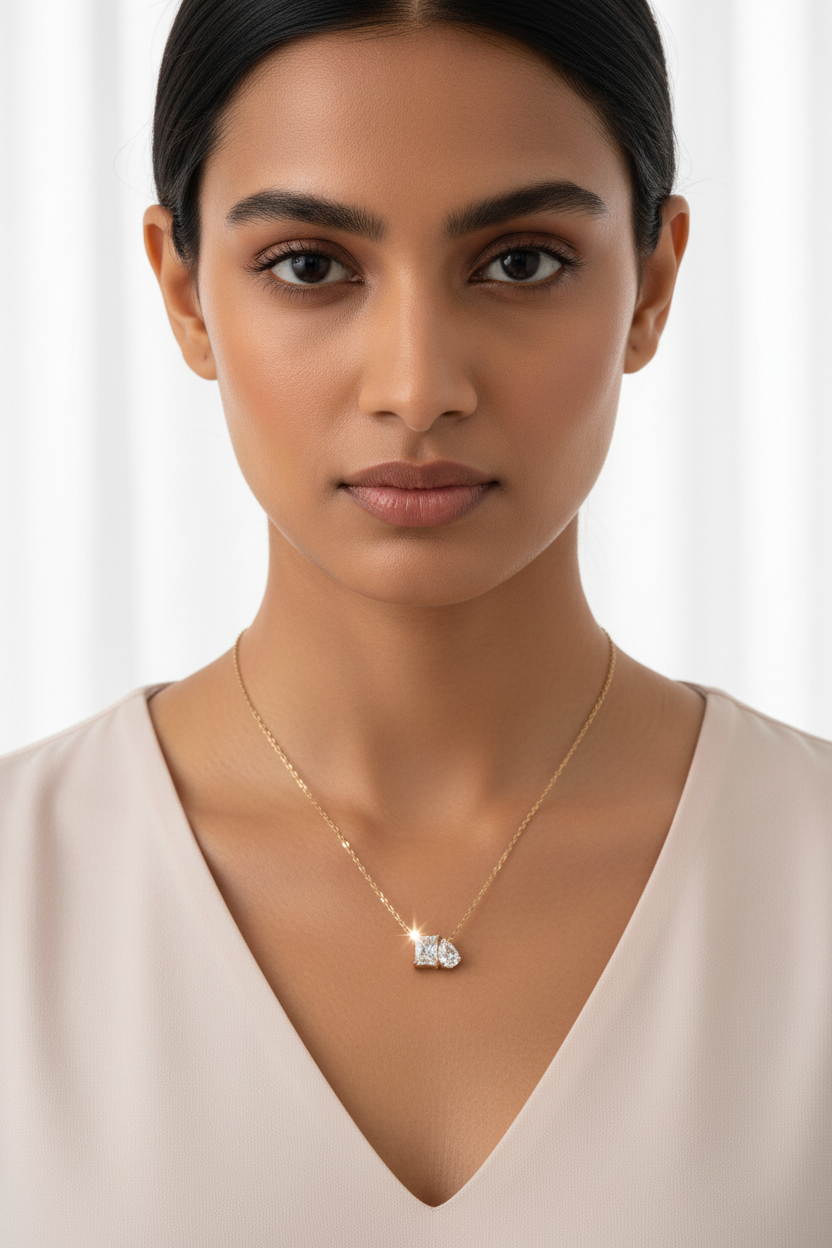 GOLDEN DIAMOND LUCIA NECKLACE