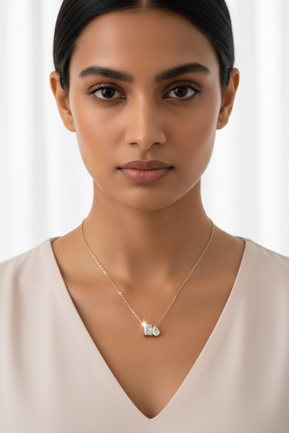 GOLDEN DIAMOND LUCIA NECKLACE