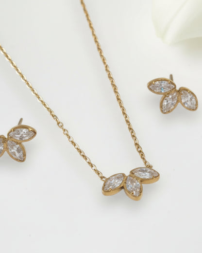 GOLDEN DIAMOND MADELINE NECKLACE SET