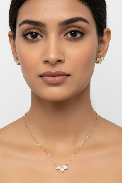 GOLDEN DIAMOND MADELINE NECKLACE SET