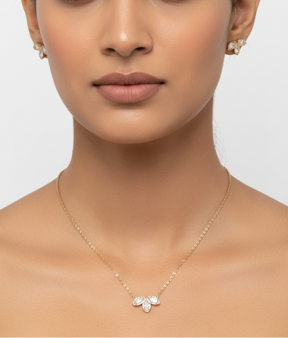 GOLDEN DIAMOND MADELINE NECKLACE SET
