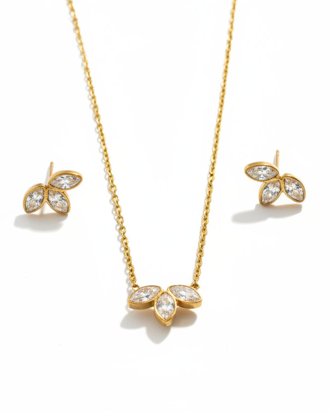 GOLDEN DIAMOND MADELINE NECKLACE SET