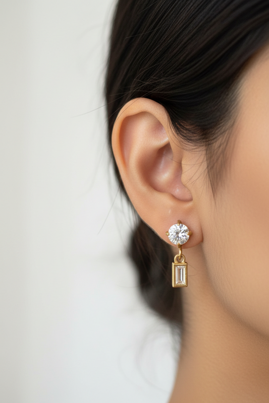 GOLDEN DIAMOND MARVIN EARRINGS