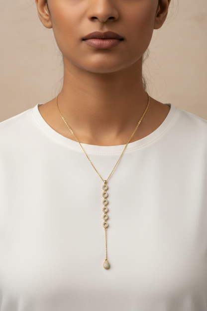 GOLDEN DIAMOND MEREDITH NECKLACE (Y)