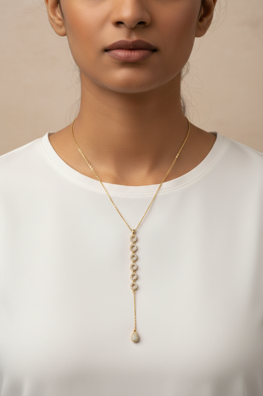 GOLDEN DIAMOND MEREDITH NECKLACE (Y)
