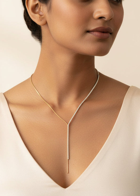 GOLDEN DIAMOND MICHELLE NECKLACE (Y)