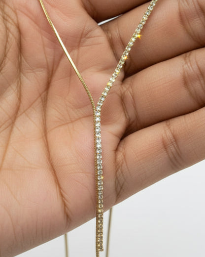 GOLDEN DIAMOND MICHELLE NECKLACE (Y)