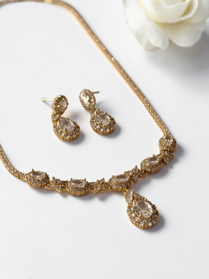 GOLDEN DIAMOND MILANEY NECKLACE SET