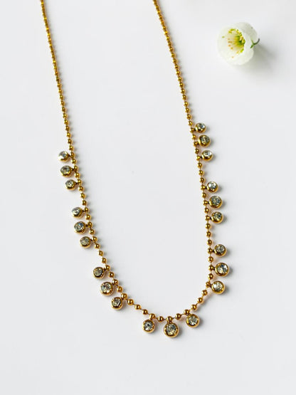 GOLDEN DIAMOND MOLLYRA NECKLACE