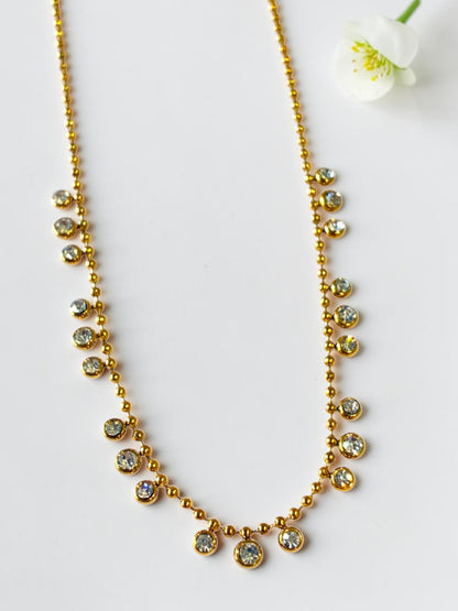 GOLDEN DIAMOND MOLLYRA NECKLACE