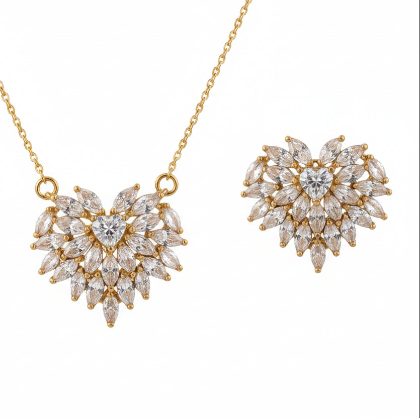 GOLDEN DIAMOND MRIHIE NECKLACE SET