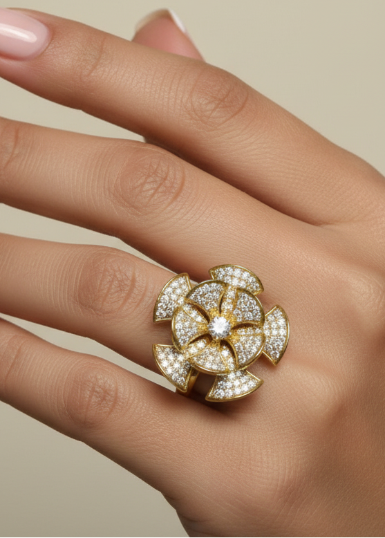 GOLDEN DIAMOND MURPHY RING