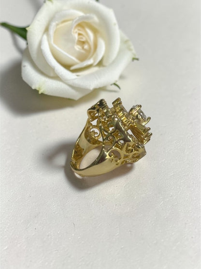 GOLDEN DIAMOND NORA RING