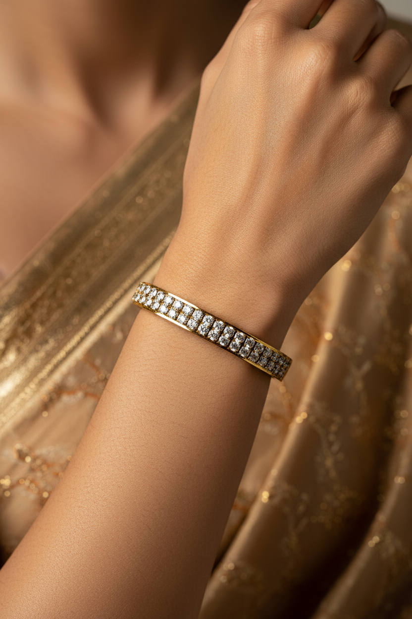 GOLDEN DIAMOND PAKHI BRACELET