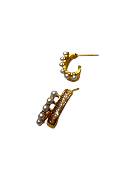 GOLDEN DIAMOND PEARL DAREN EARRINGS