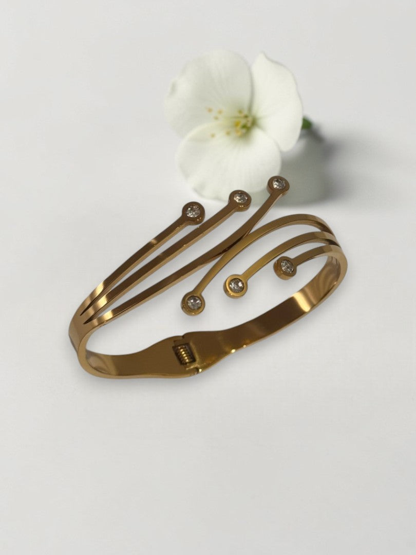 GOLDEN DIAMOND REBECCA BRACELET (CUFF)