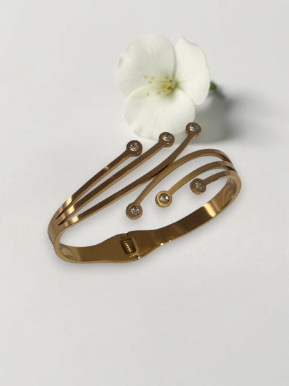 GOLDEN DIAMOND REBECCA BRACELET (CUFF)