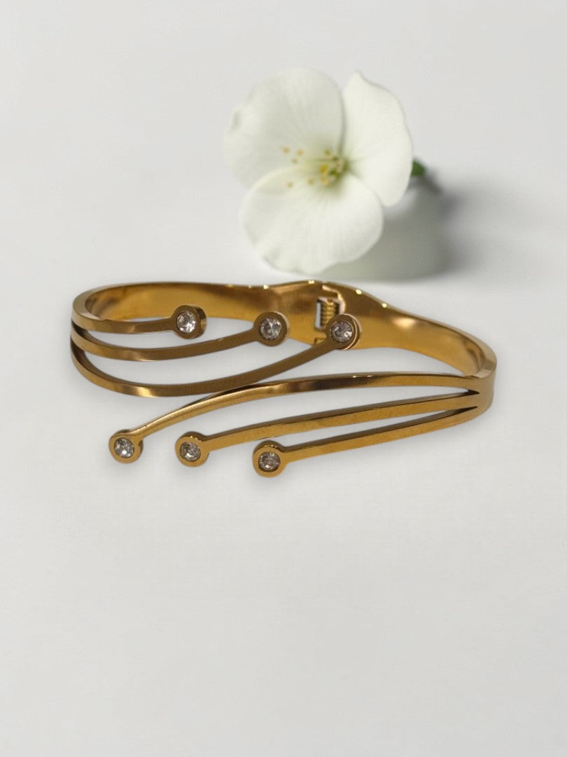 GOLDEN DIAMOND REBECCA BRACELET (CUFF)