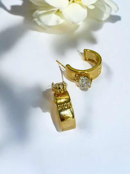 GOLDEN DIAMOND REESE EARRINGS