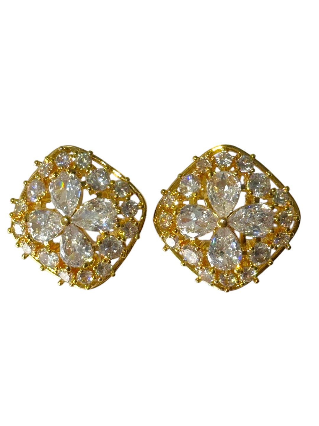 GOLDEN DIAMOND RELEY EARRINGS