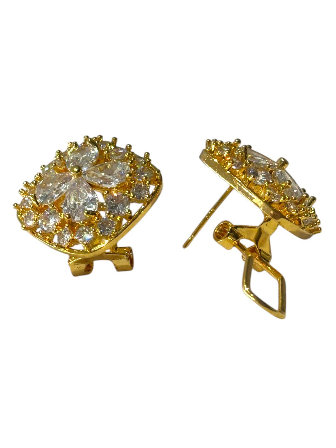 GOLDEN DIAMOND RELEY EARRINGS
