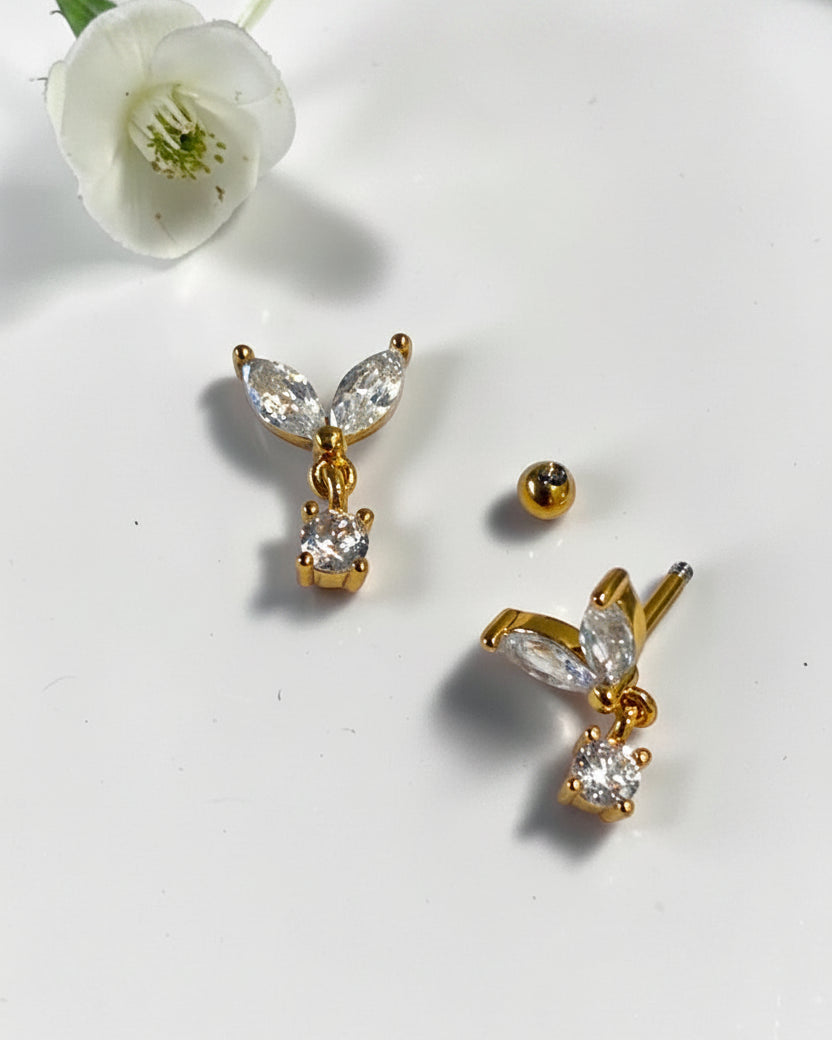 GOLDEN DIAMOND REMIE EARRINGS