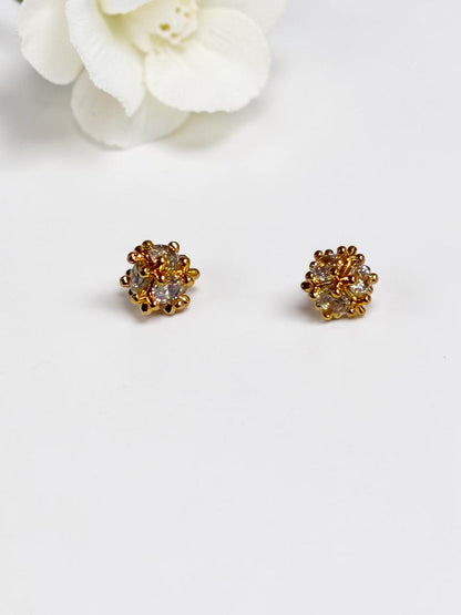 GOLDEN DIAMOND VIDHYA EARRINGS
