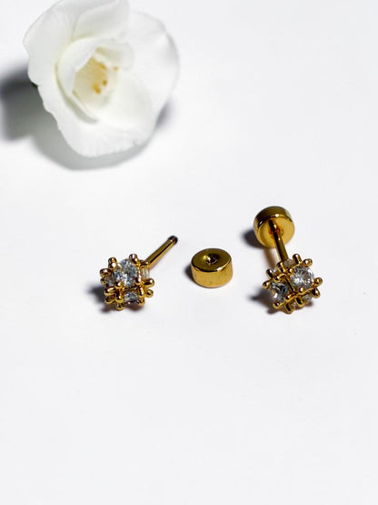 GOLDEN DIAMOND VIDHYA EARRINGS