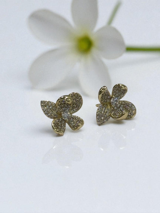 GOLDEN DIAMOND YOUSEF EARRINGS