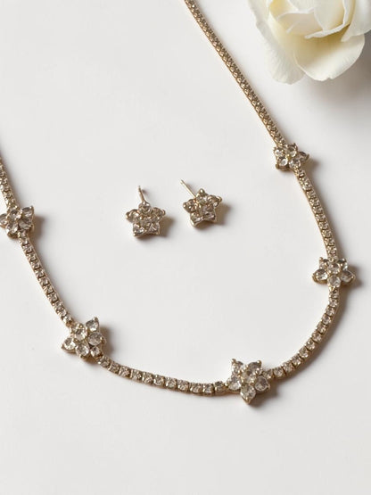 GOLDEN DIAMOND ZOE NECKLACE SET