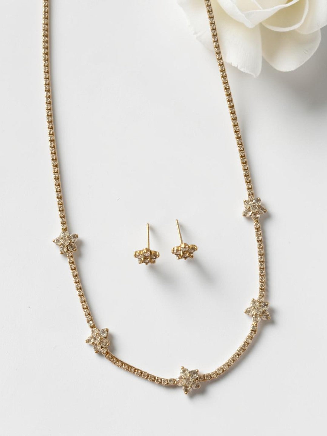 GOLDEN DIAMOND ZOE NECKLACE SET