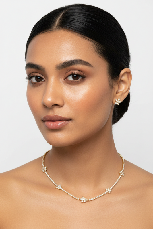 GOLDEN DIAMOND ZOE NECKLACE SET