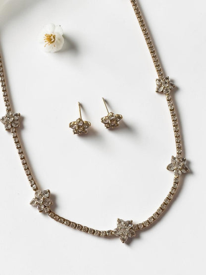 GOLDEN DIAMOND ZOE NECKLACE SET