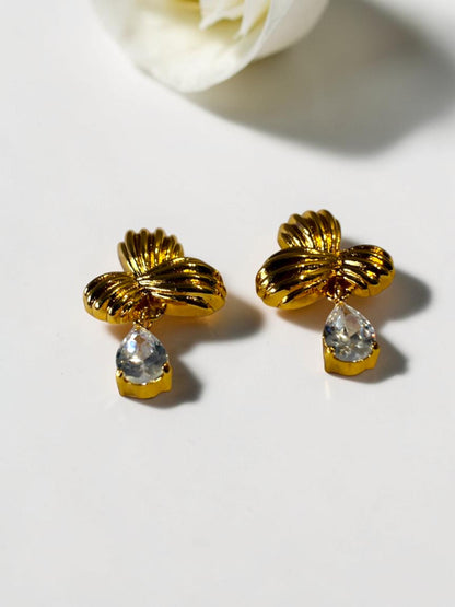 GOLDEN DROP DIAMOND EMMALA EARRINGS