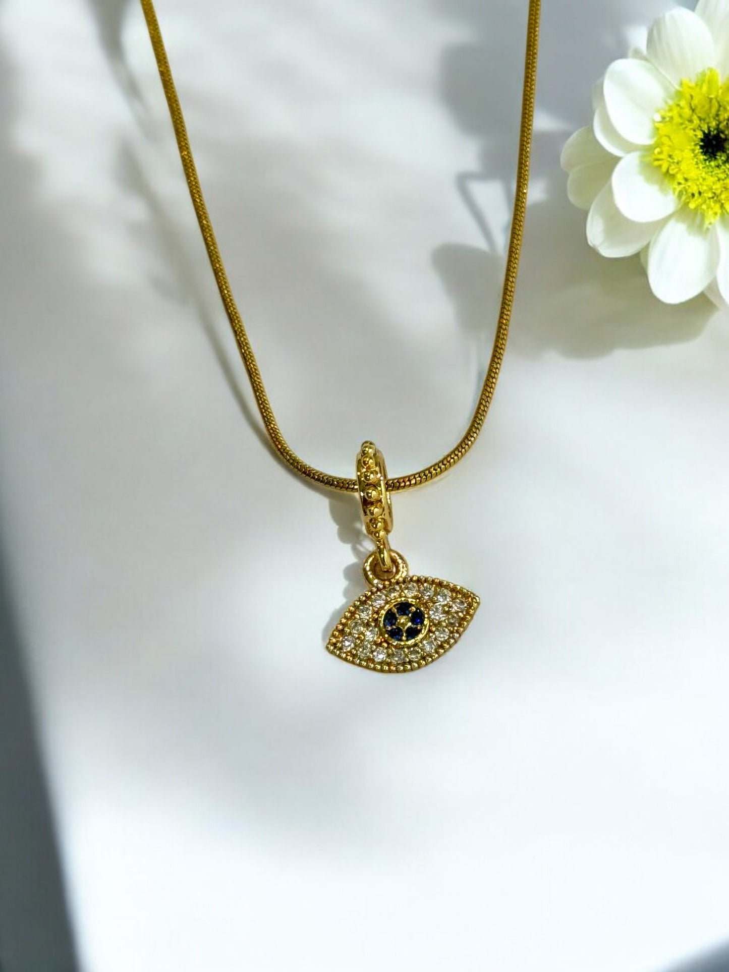 GOLDEN EVIL EYE KANZO NECKLACE