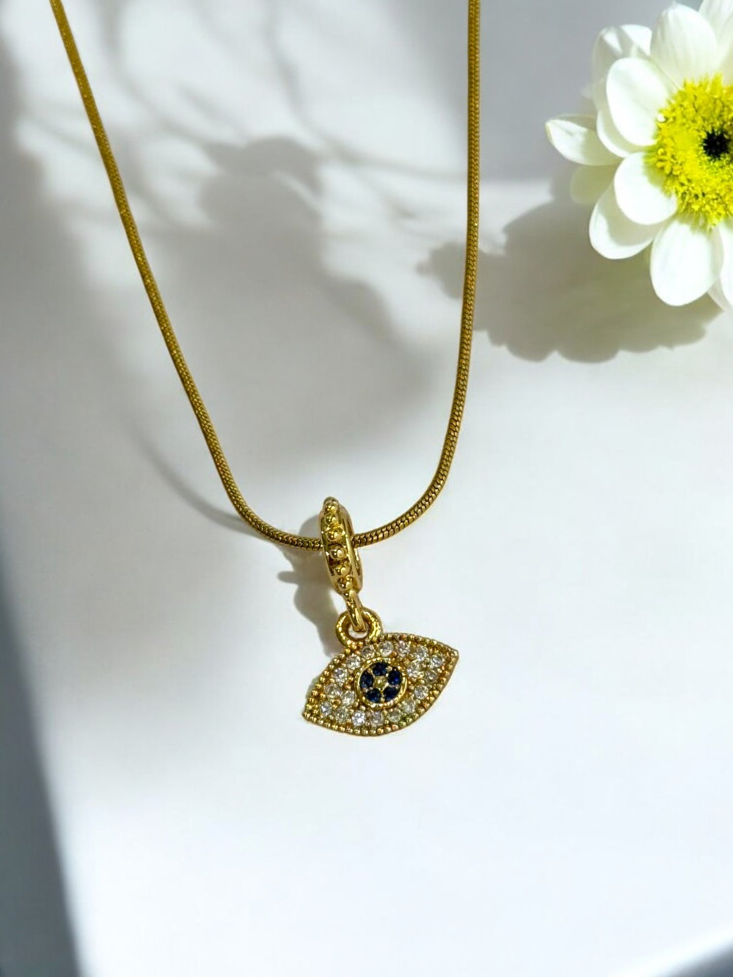 GOLDEN EVIL EYE KANZO NECKLACE