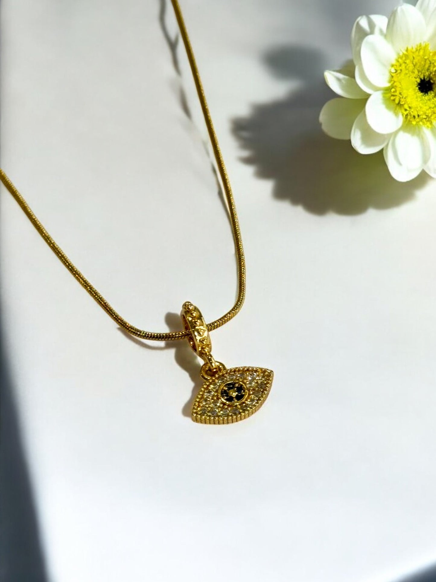 GOLDEN EVIL EYE KANZO NECKLACE