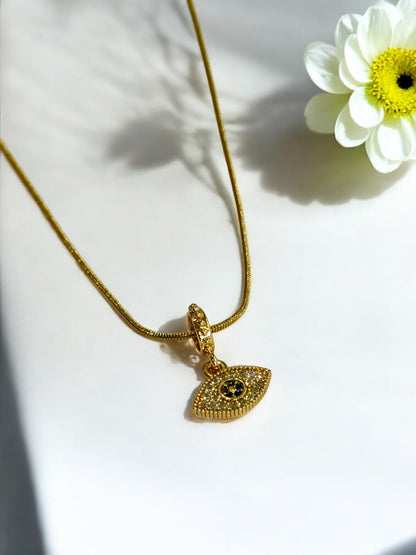 GOLDEN EVIL EYE KANZO NECKLACE