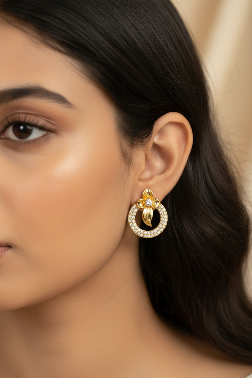 GOLDEN FLORAL ARIZONY EARRINGS