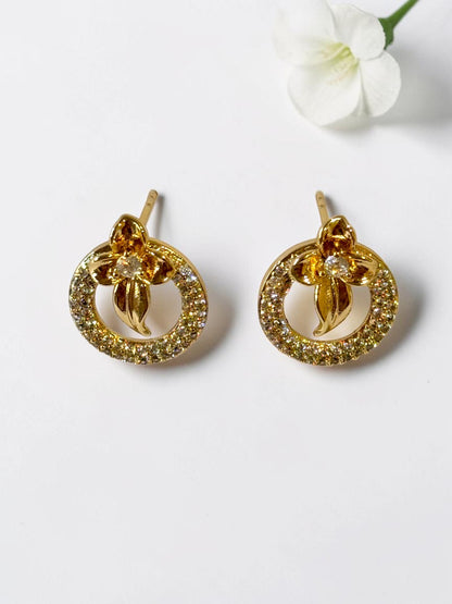 GOLDEN FLORAL ARIZONY EARRINGS