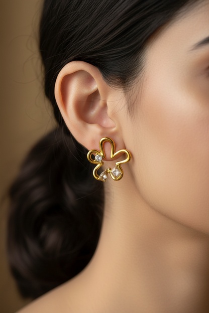 GOLDEN FLORAL ELIZA EARRINGS