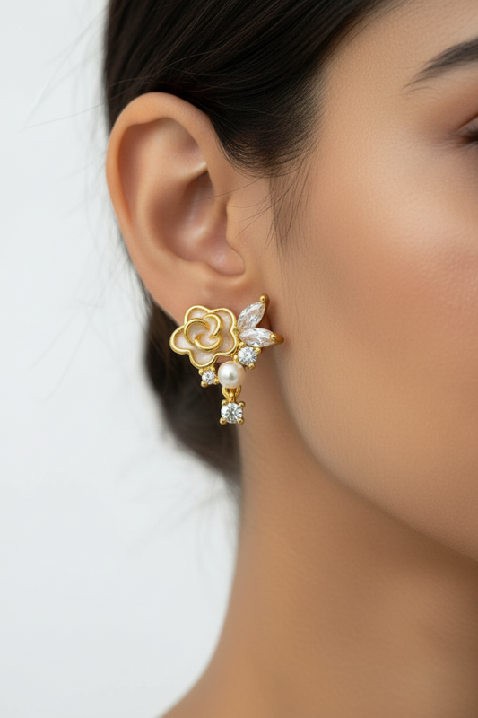 GOLDEN FLOWER LAWSONIE EARRINGS