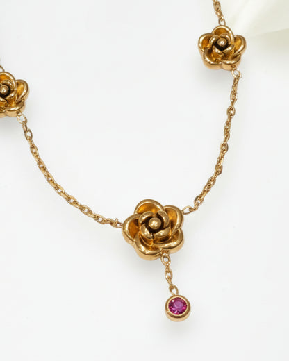 GOLDEN FLOWER LUNACY NECKLACE