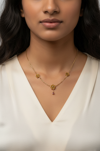 GOLDEN FLOWER LUNACY NECKLACE