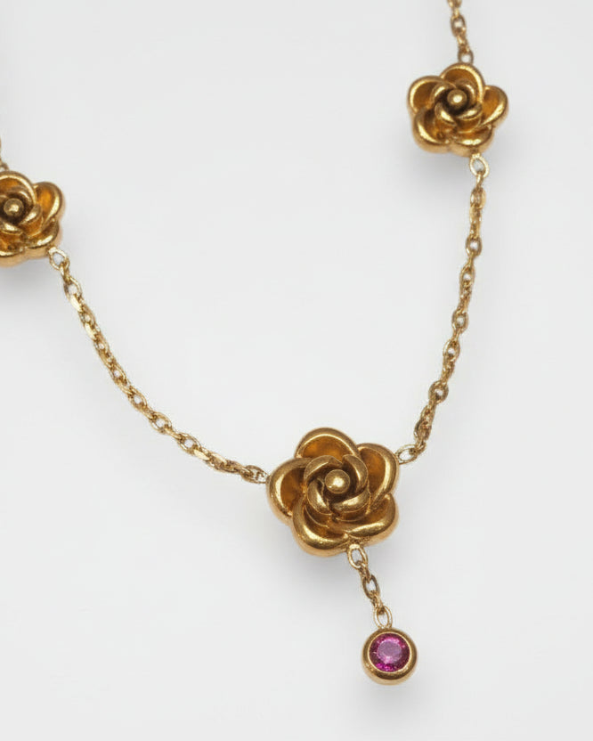 GOLDEN FLOWER LUNACY NECKLACE