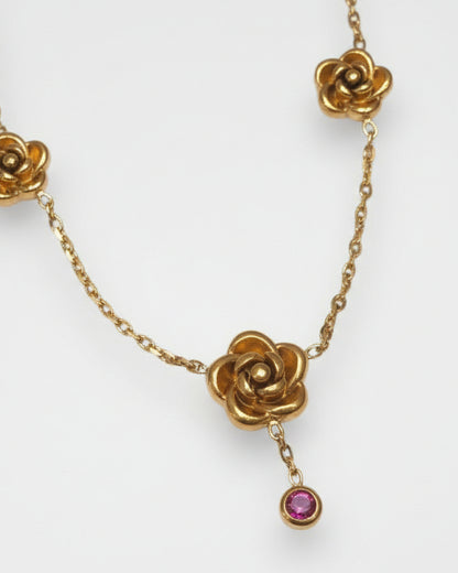 GOLDEN FLOWER LUNACY NECKLACE
