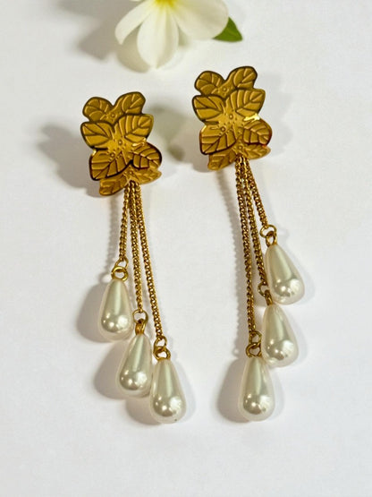 GOLDEN FLOWER YESHU EARRINGS