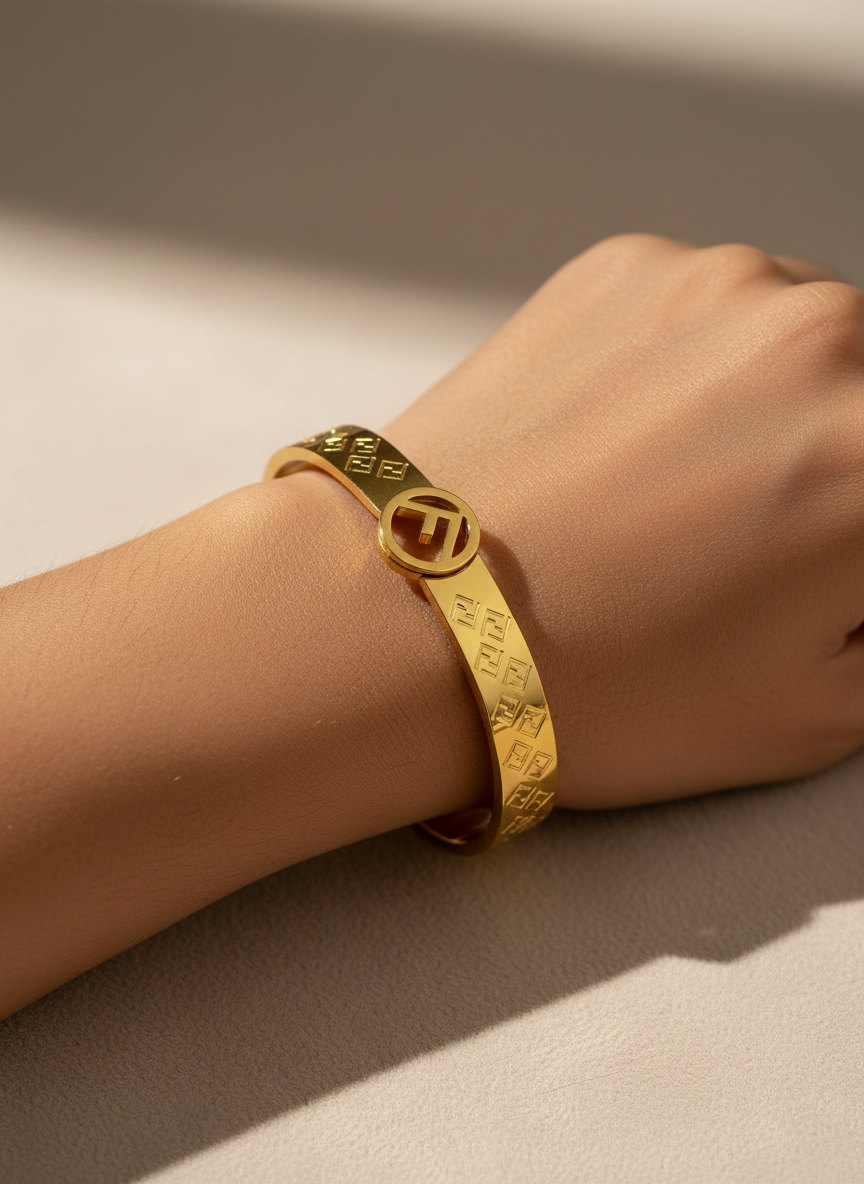 GOLDEN F WRENIE BRACELET